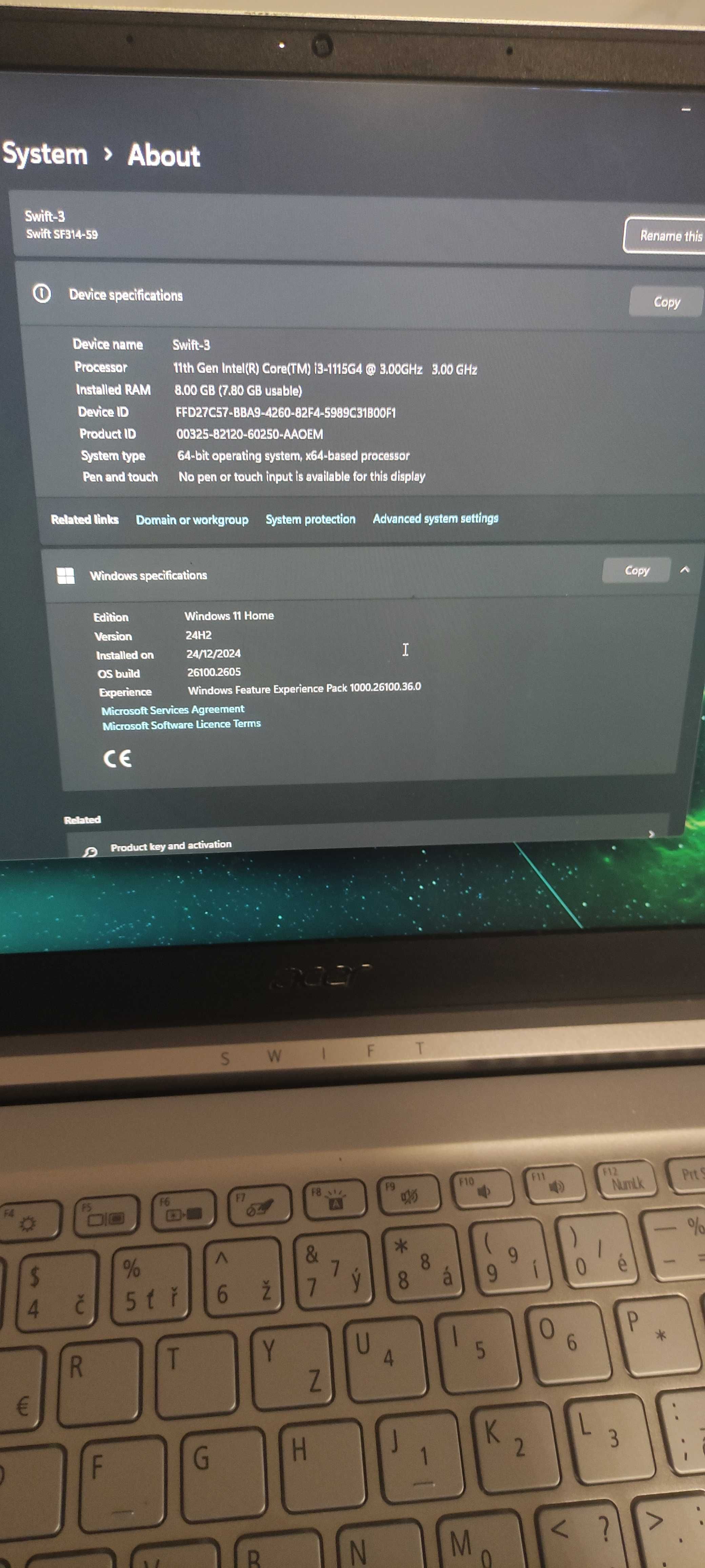 Acer swift 3 Ultrabook