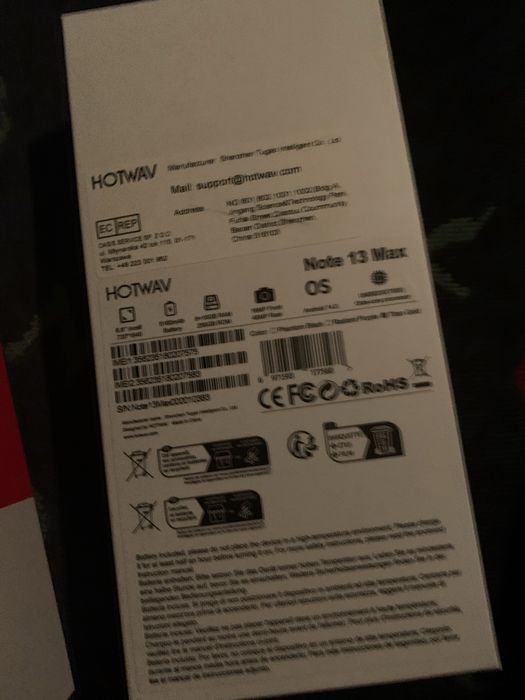 Vand telefon HOTWAV note 13 max