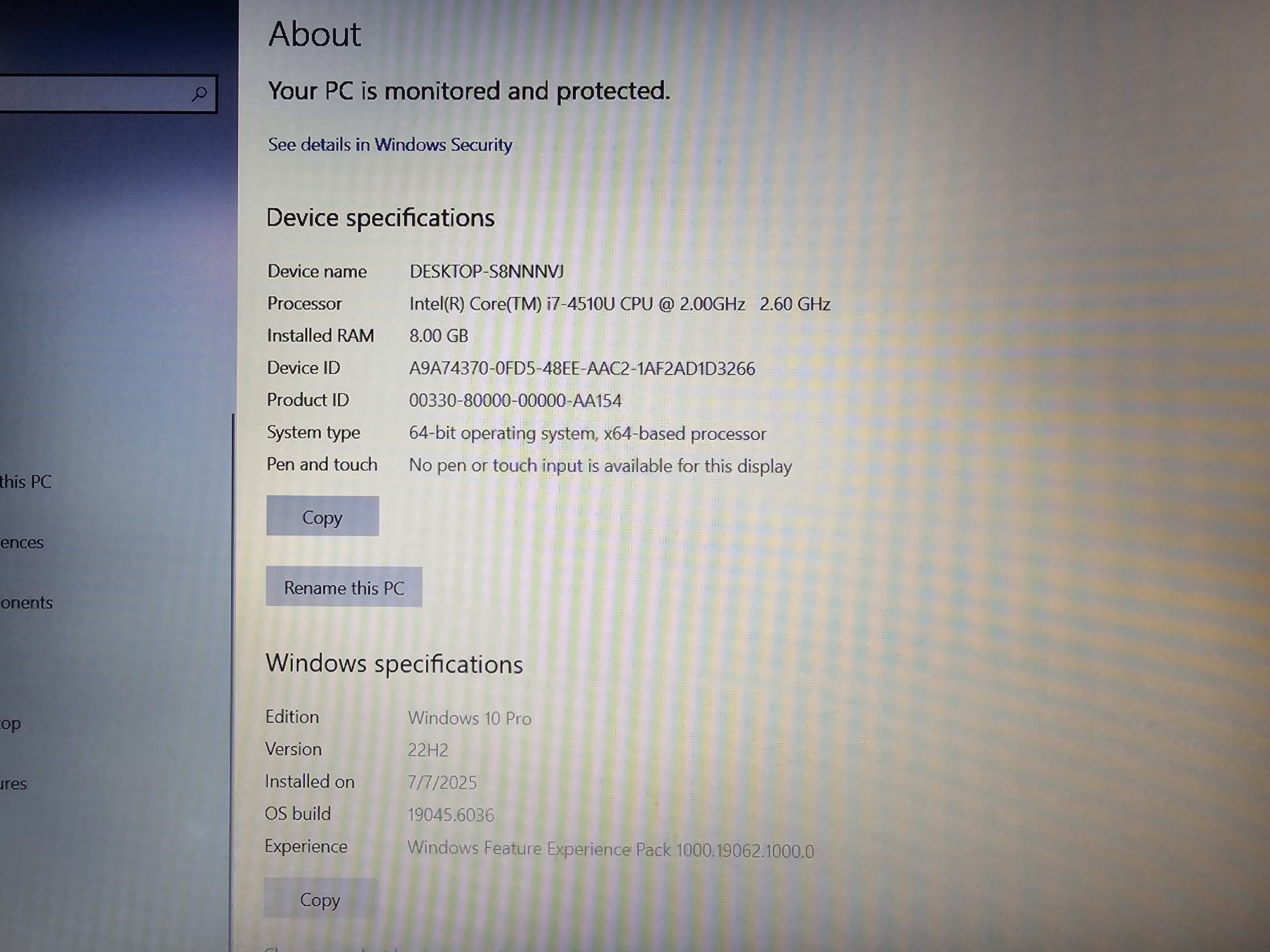 Laptop Lenovo B50-70 intel i7