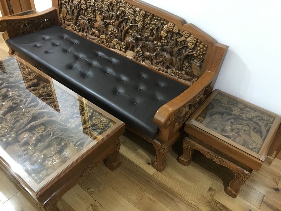 Set living lemn masiv