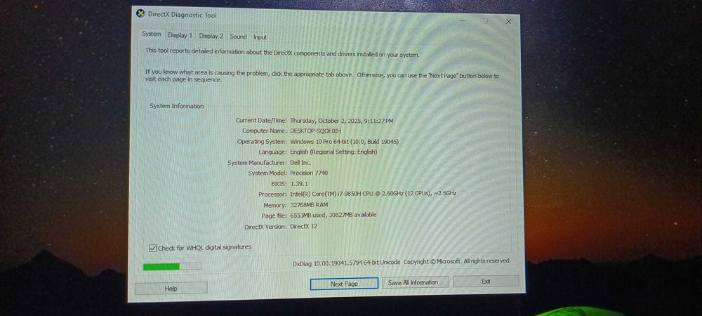 Laptop DELL Precision 7740