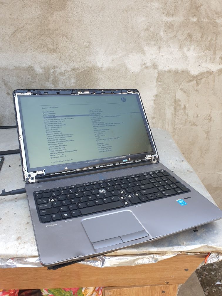 Hp probook 650 g1 cu procesor i5  plca de baza bună