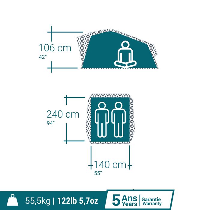 Cort cu structură gonflabilă pentru - produs resigilat Decathlon