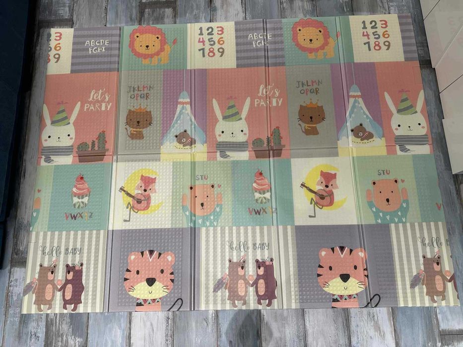 ПРОМОЦИЯ! Двулицево термо килимче за игра 150х180 см на 1 см дебелина