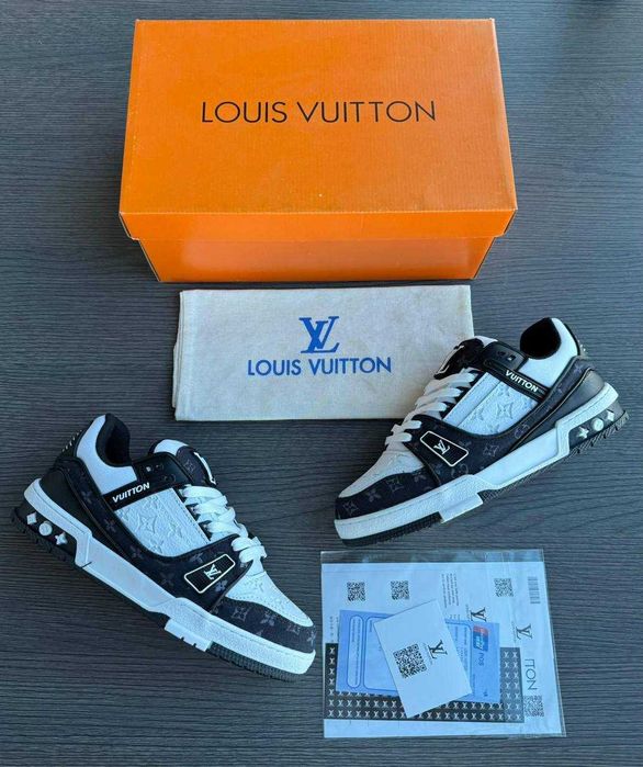 Adidasi Louis Vuitton Trainer Denim Black&White Low -Casual