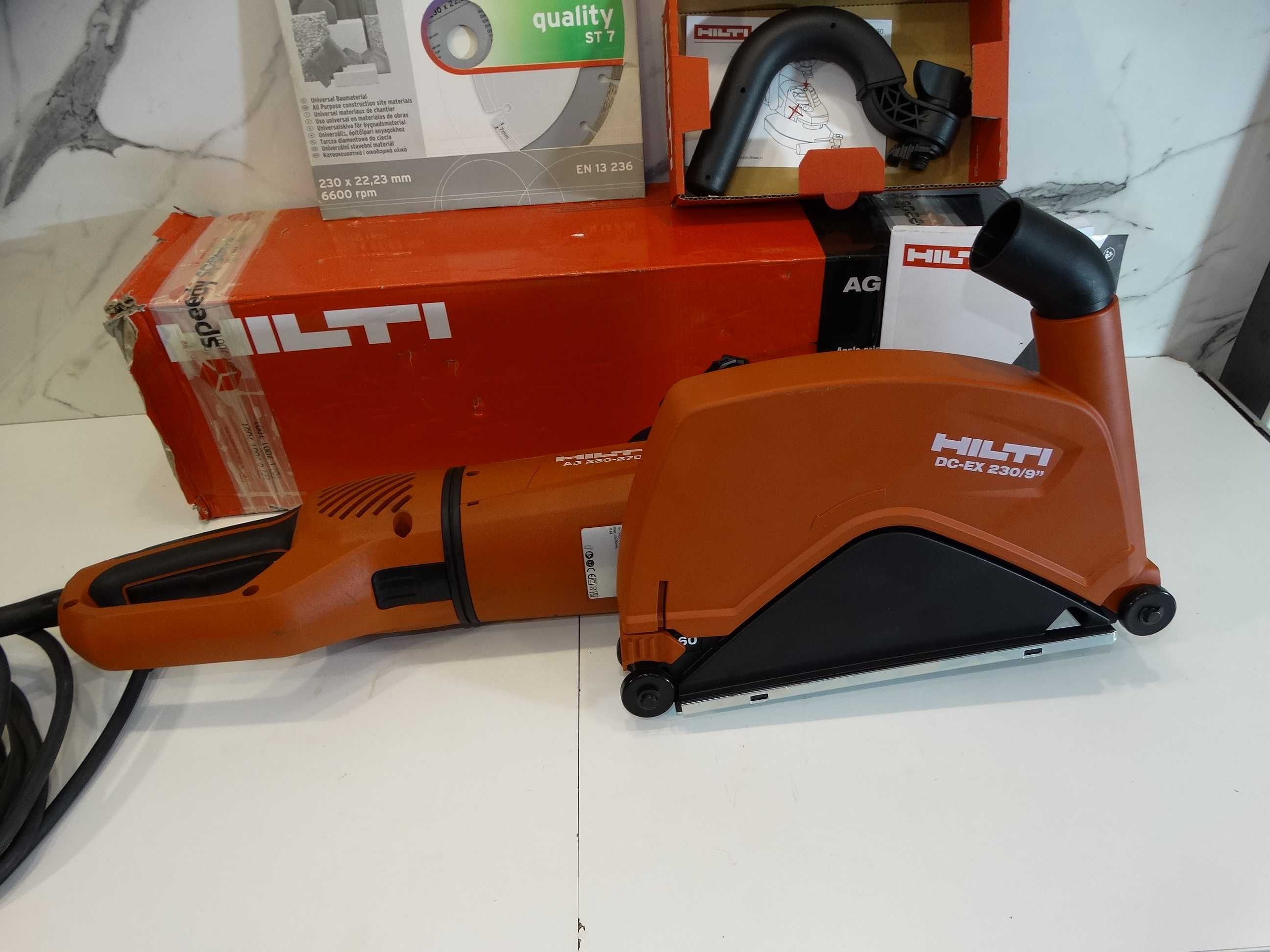 2024 - Hilti AG 230 - 27DB + DC - EX 230 - Корав шлайф + прахова глава