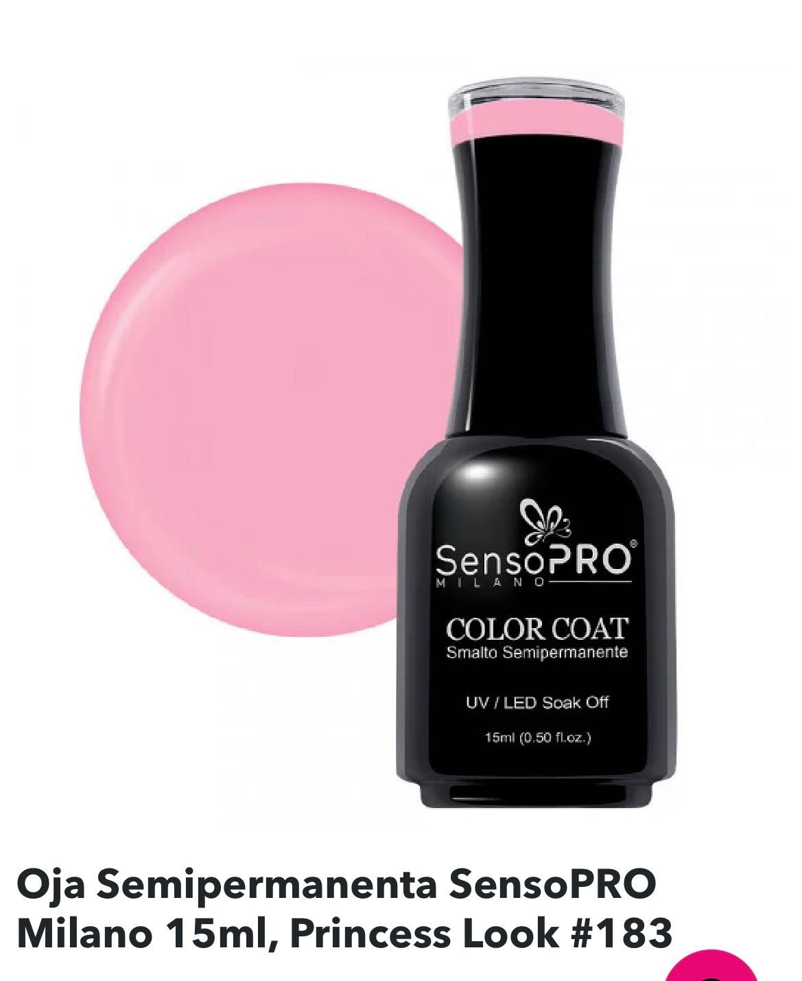 Oja Semipermanenta SensoPRO Milano 15ml, Princess Look #183