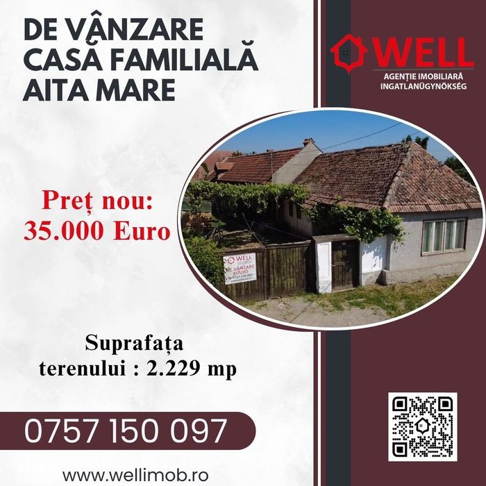 De vânzare casă familială în Aita Mare