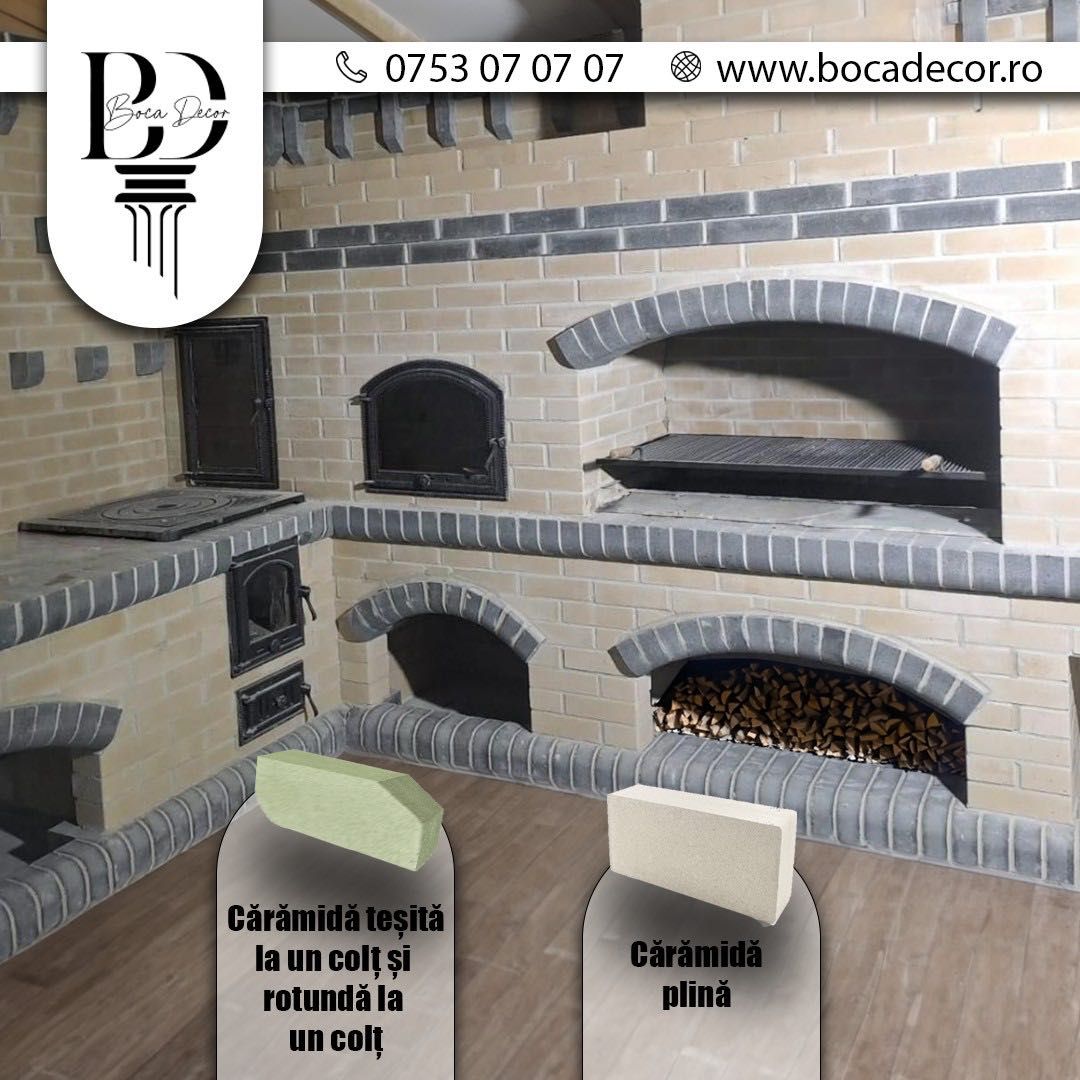 Cărămidă - PRET PRODUCATOR pentru grătare de curte,seminee,garduri,etc