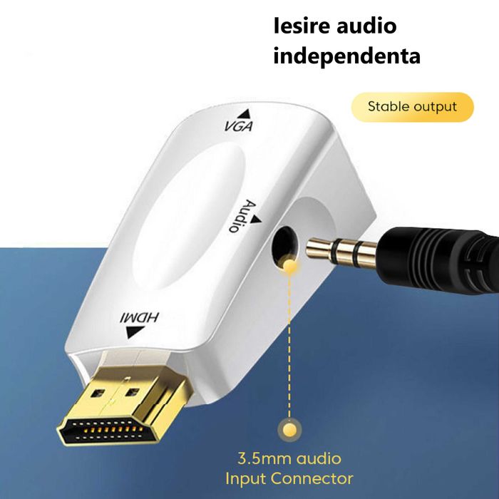Adaptor mufa HDMI la VGA - Transport gratuit