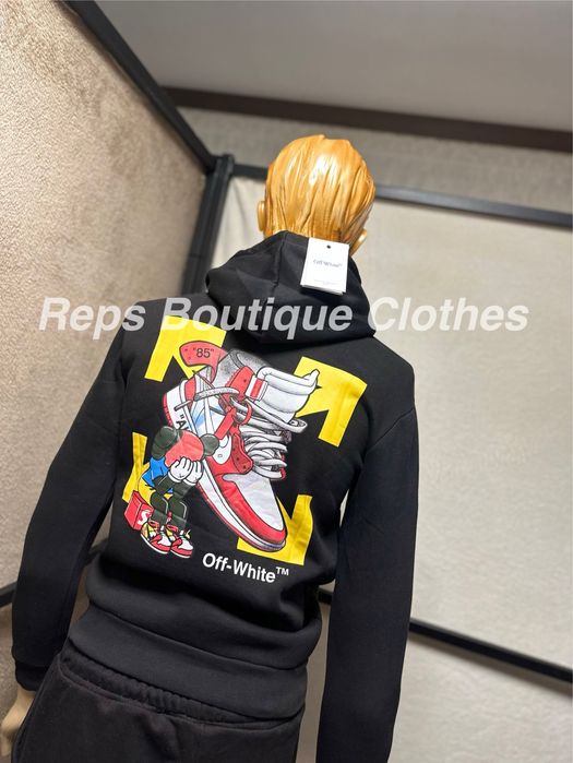 Hanorac Off White Negru Calitate Premium