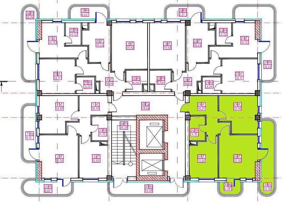 2 х комнатные 63 кв.м – 5 квартир с кадастром, ЖК PARKWOOD