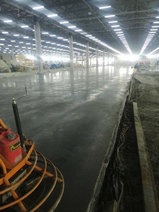 Заливка бетонного пола, приёмка, затирка, шлифовка бетона, топпинг