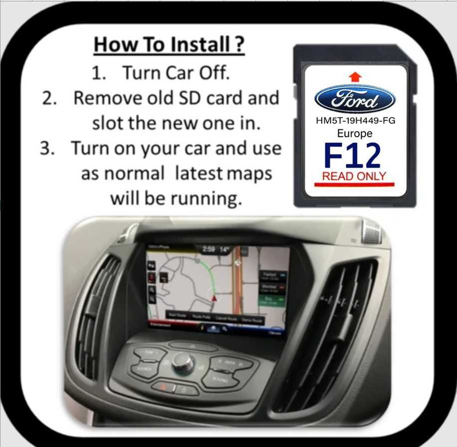 F12 SD card 2024 Форд навигация ъпдейт Sync2 FORD СД карта Lincoln USA