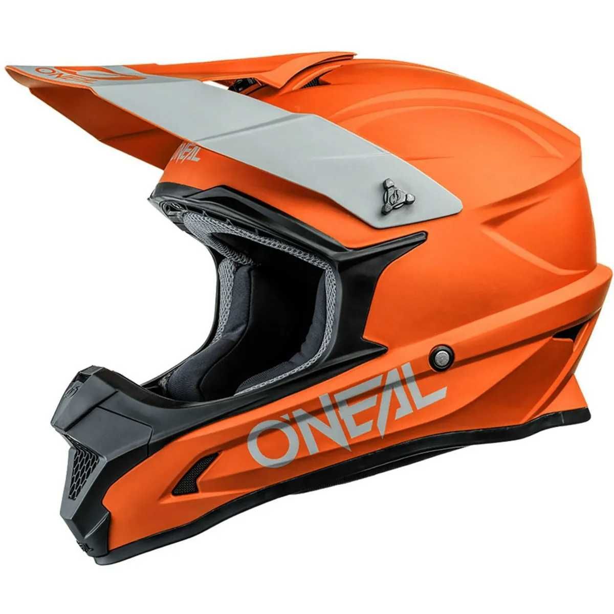 ТОП ОФЕРТА Мотокрос каска ONEAL 3 SERIES lune Solid Orange M 57-58 NEW