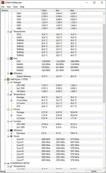 Геймърски компютър Ryzen 3500 16GB RAM RX 5600XT 250GB SSD 1TB HDD