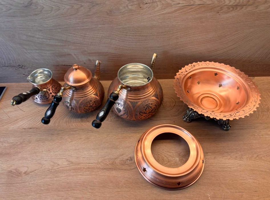 Чайник ориенталски стил, джезве, мед, ръчна изработка