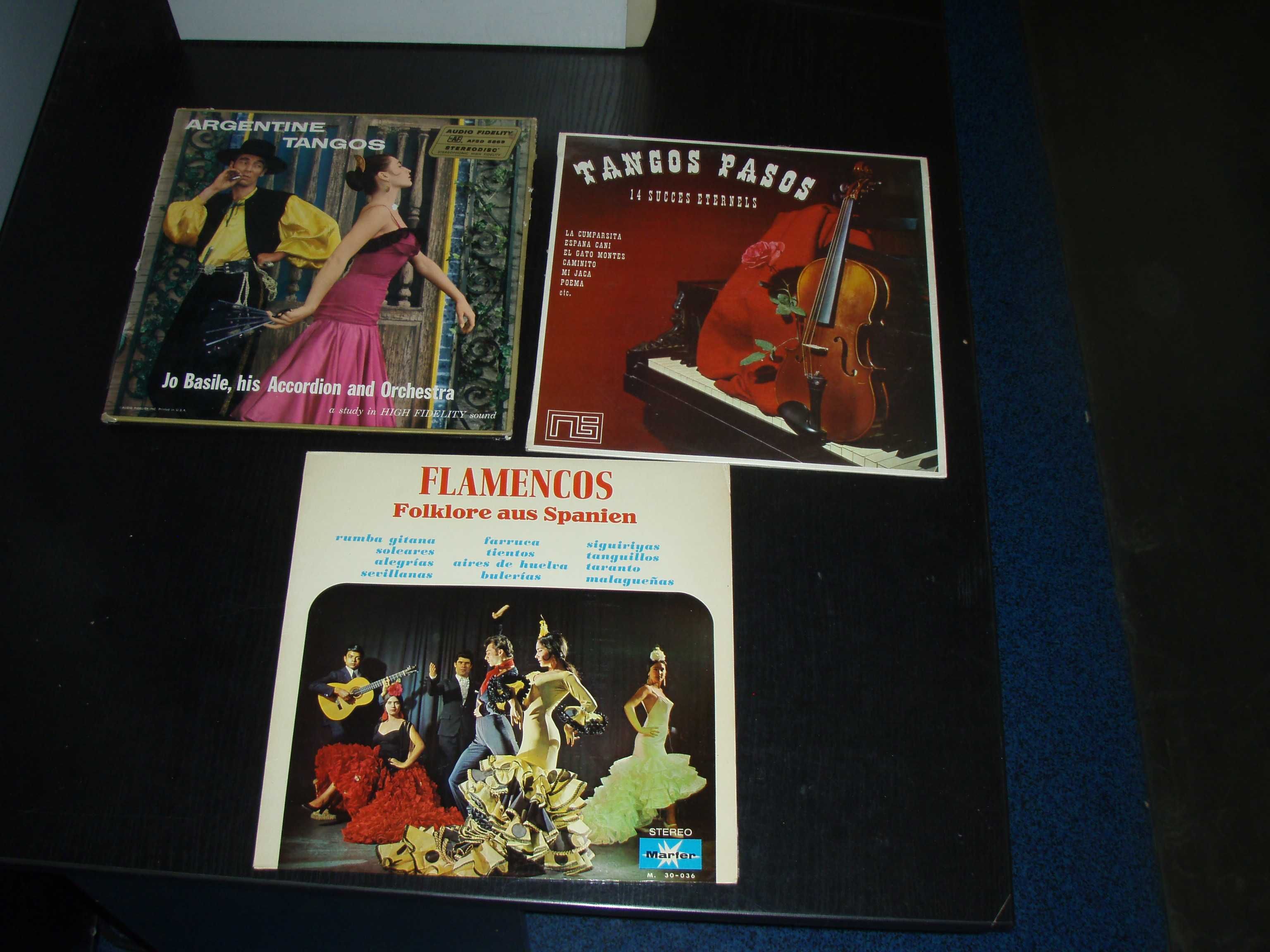 Discuri vinil LP diferite genuri, tango flamenco charleston, set cinci