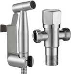 Kit dus pentru bideu Tecmolog, inox, cu suport, furtun 1.2 m