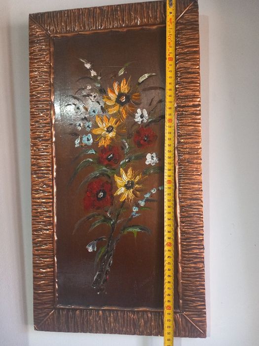 Tablou metaloplasie, pictatura  pe foaie de cupru