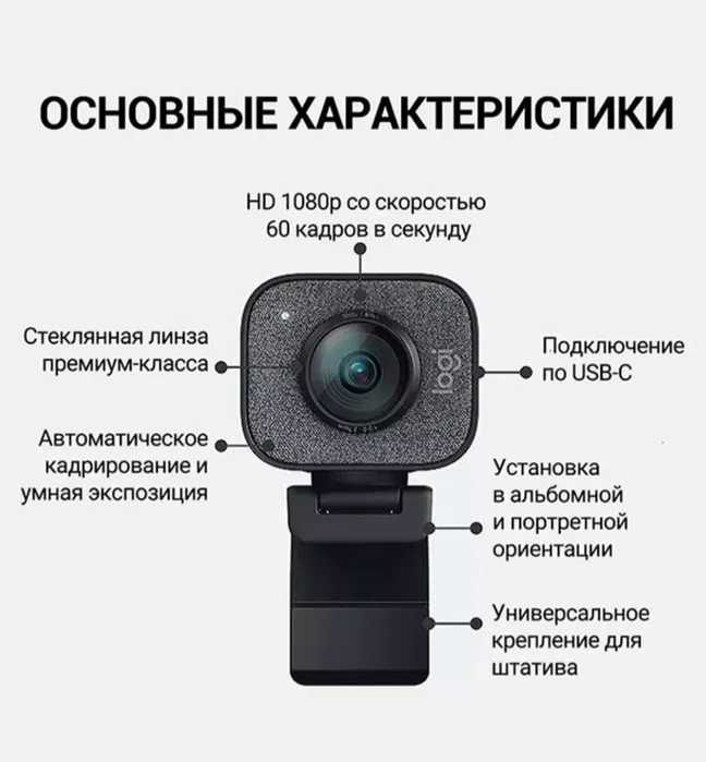 Logitech StreamCam — веб-камера для создателей контента. Есть доставка