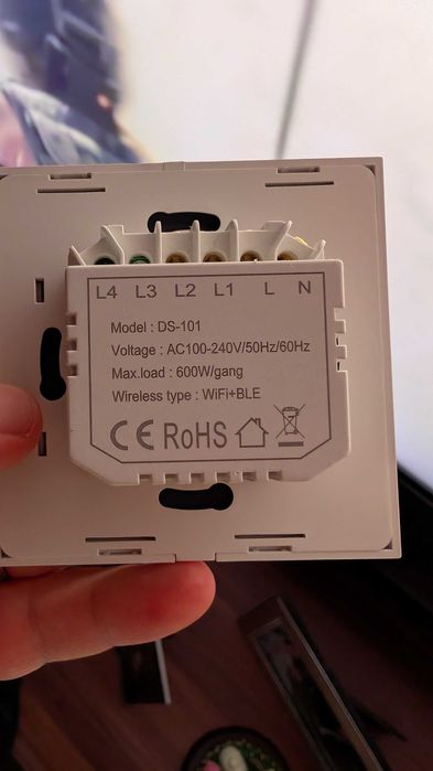 8 buc X Intrerupator smart / inteligent, Wi-Fi, control Tuya, 10A, alb