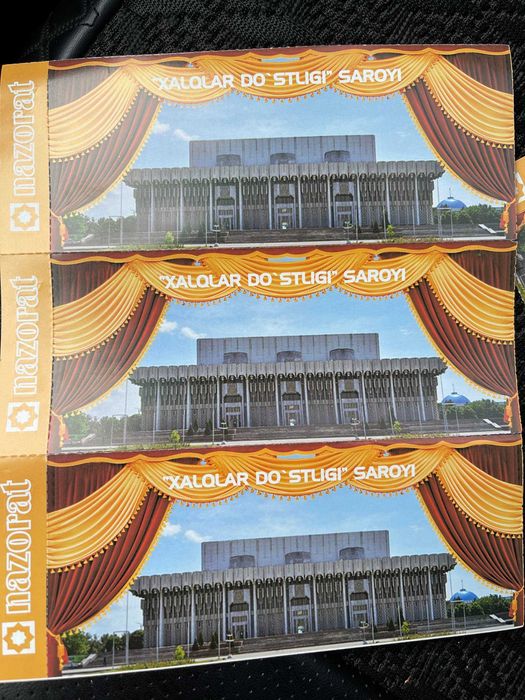 Avaz Oxun KONSERTIGA BILET 4 dona bor. 3-qator sentrdan