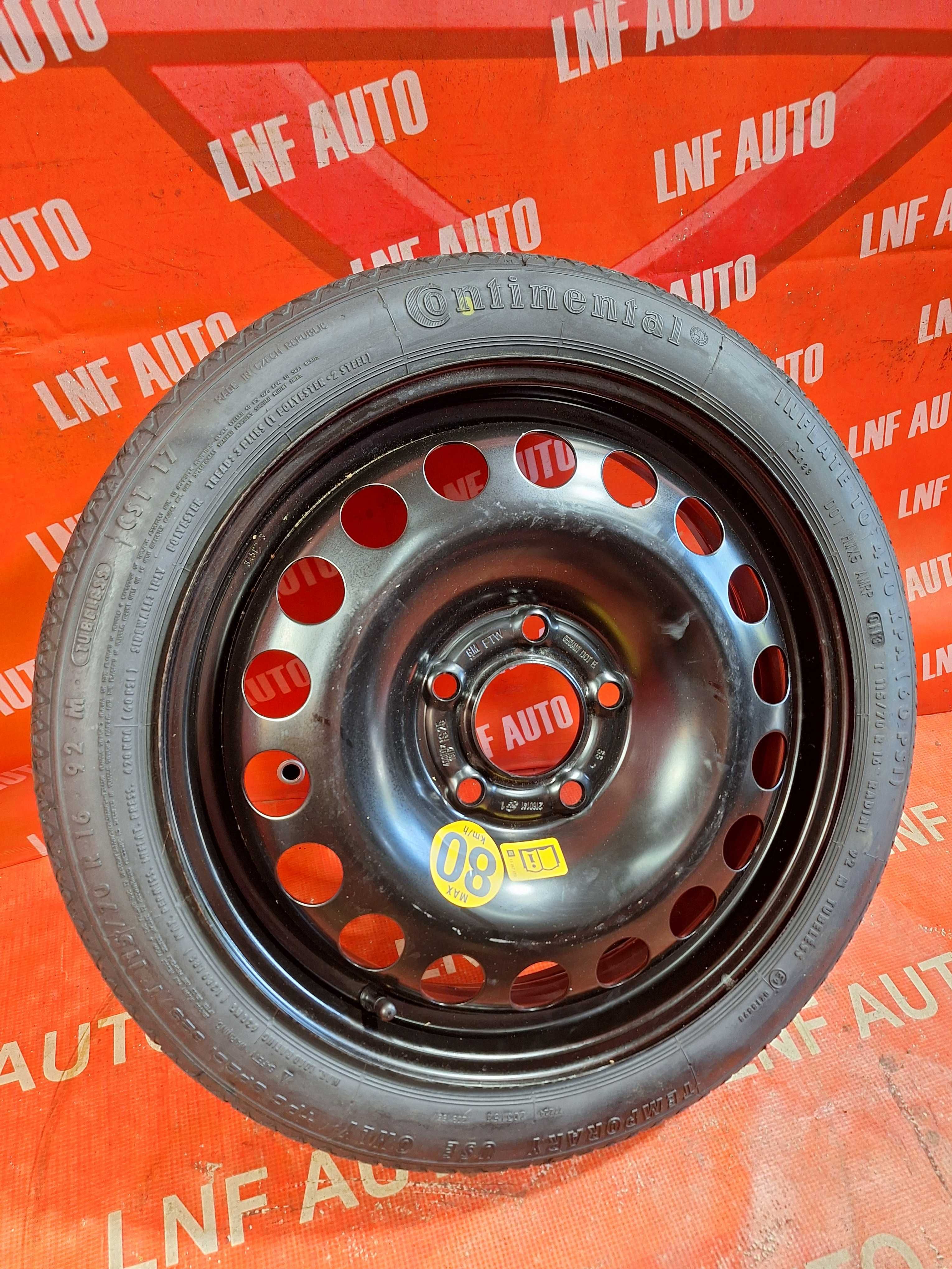 Roata Rezerva SLIM 5x115 16'' OEM OPEL Astra J K Zafira Chevrolet NOUA