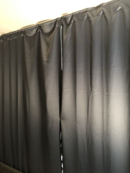 Draperii opace IKEA albastru marin 2 bucati