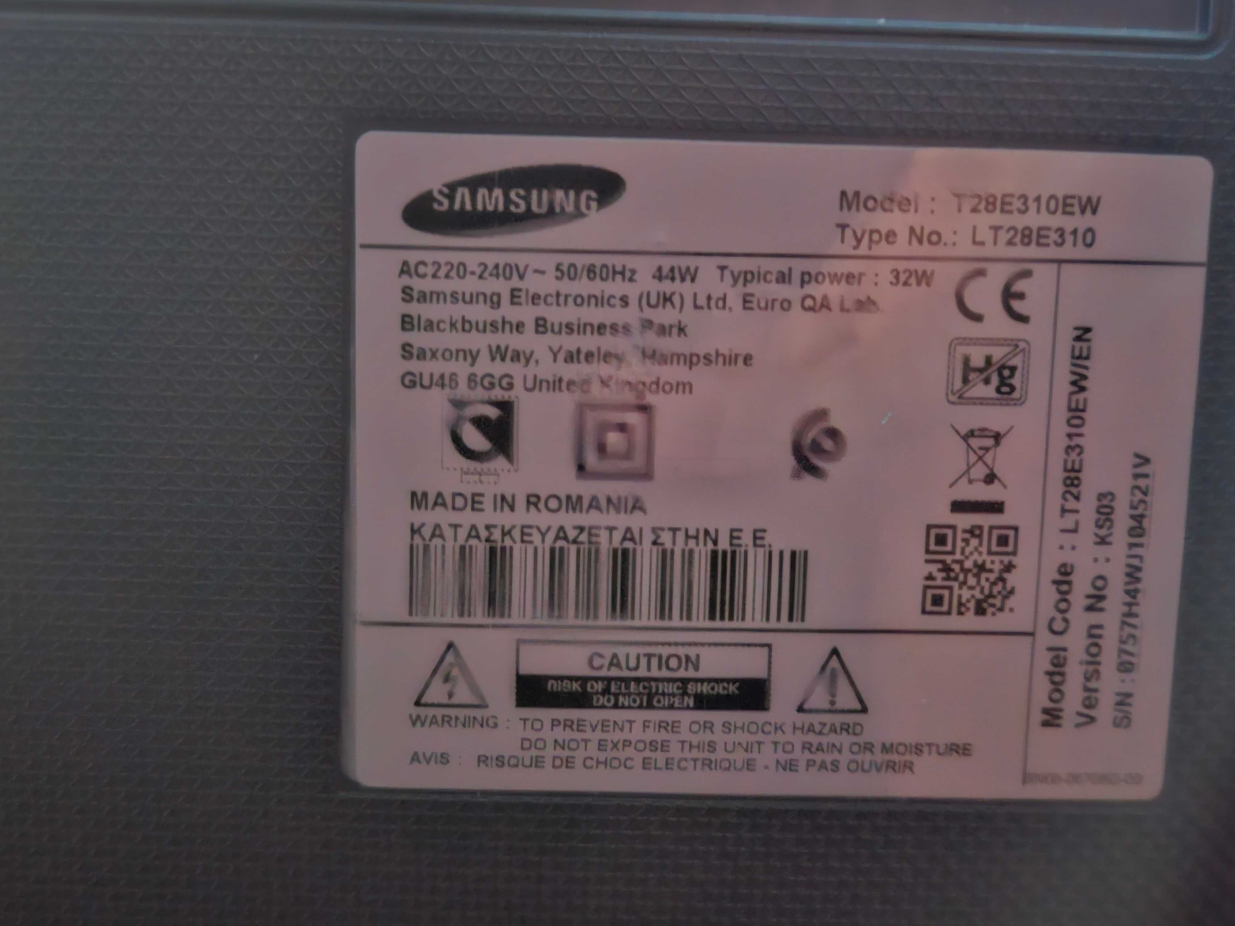 Samsung LED T28E310EW HD Ready 69 cm Black