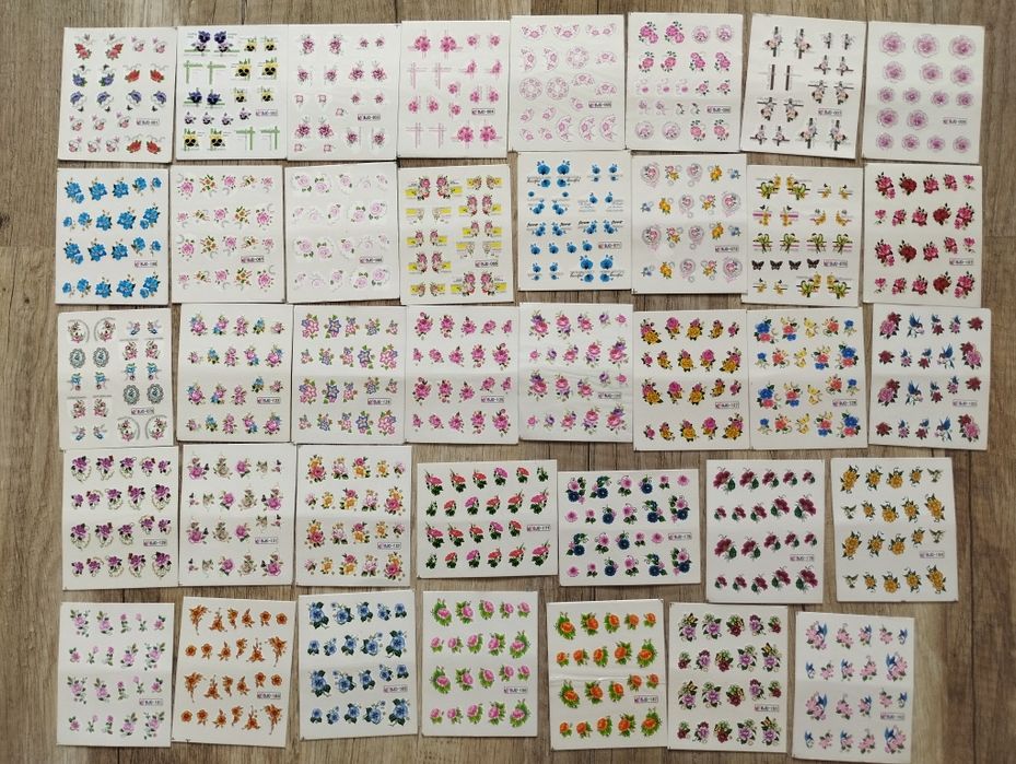 38 броя ваденки за нокти/ маникюр цветя