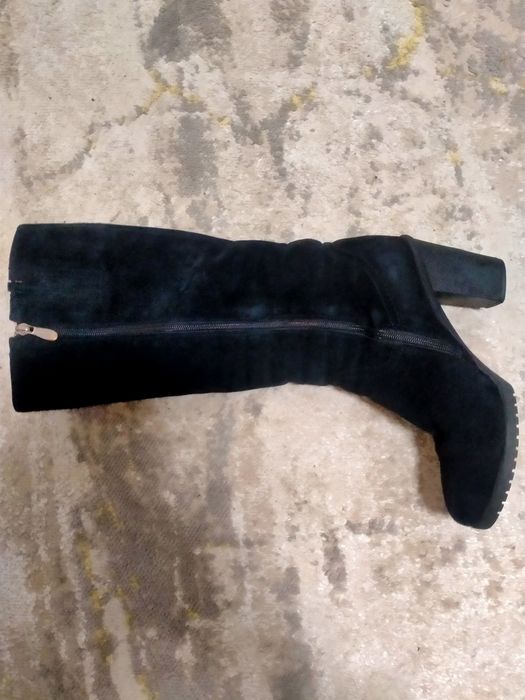 Сапоги женские замшевые хорошего качества натуральный мех