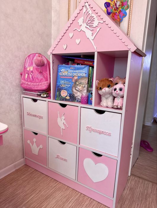 ШКАФ-ДОМИК ДЛЯ ИГРУШЕК (с выдвижными ящиками)