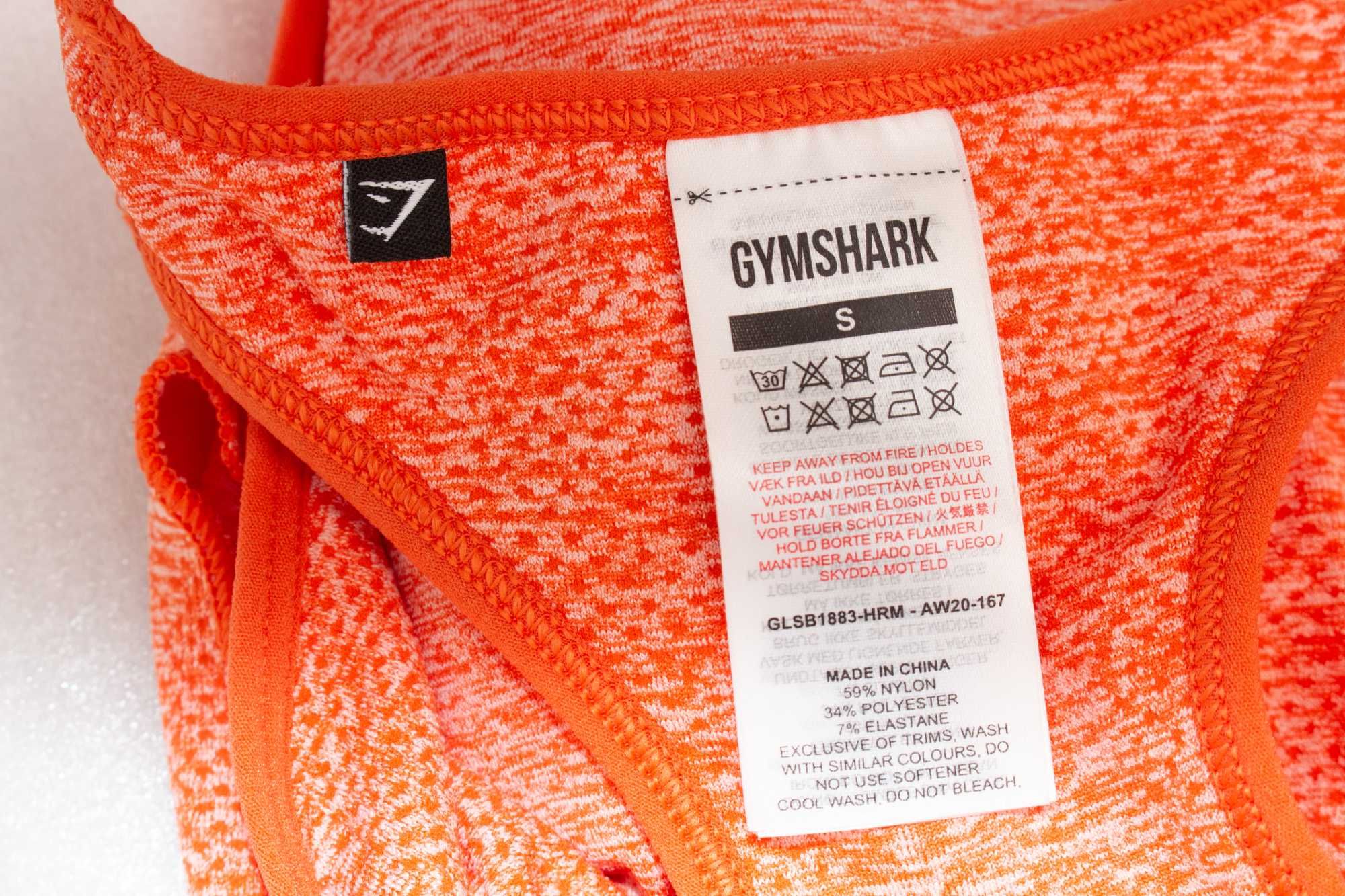 Gymshark оригинален дамски топ оранжев спортен сутиен фитнес спорт S