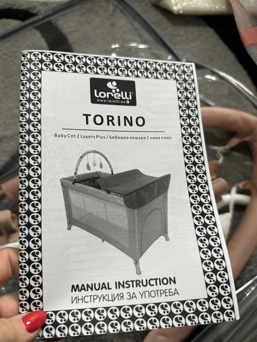 Преносима кошара на две нива Lorelli Torino + матрак Chipolino