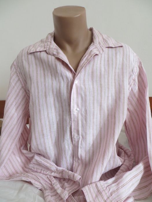 Мъжки ленени ризи с дълъг ръкав Olly Gan, Zara,  Benetton