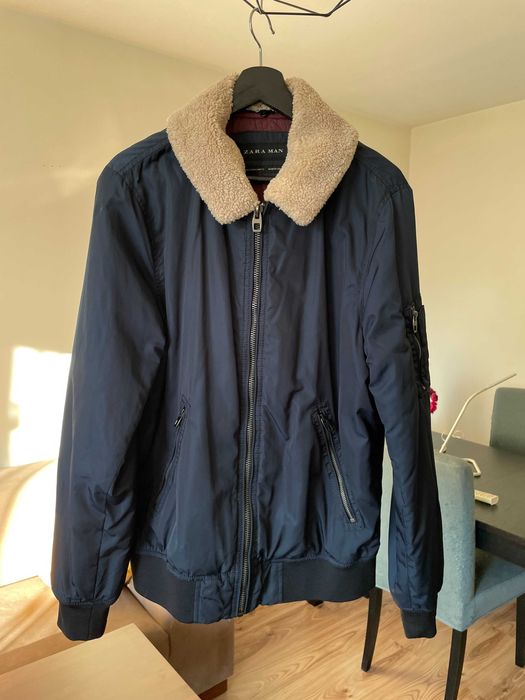 Тъмносиньо бомбър яке Zara