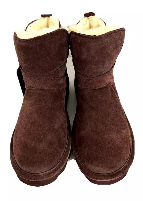BEARPAW® боти Emersyn 41 Wide номер черни и винено червени