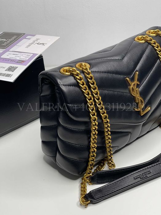 Geanta S3nt L4re4T - Loulou Mediu Negru lant auriu