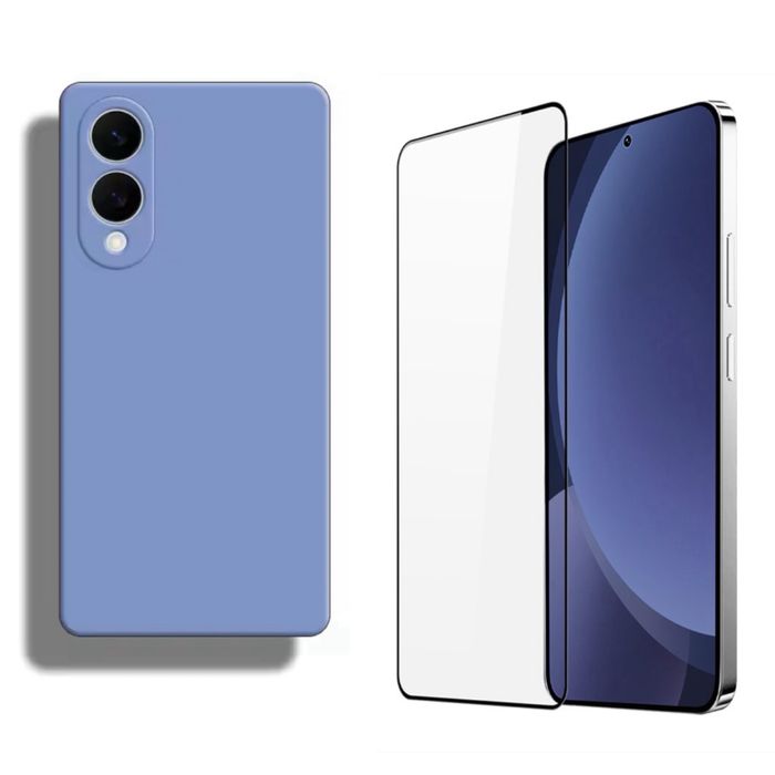 Samsung S25 EDGE - Husa Silicon Alcantara Inside + Folie Sticla