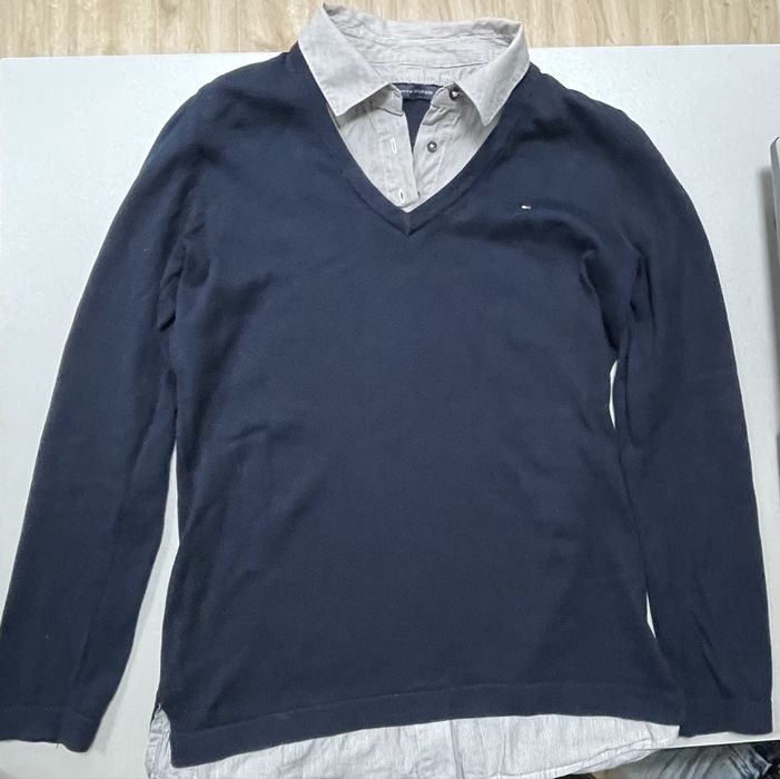 Дамски пуловер с риза Tommy Hilfiger
