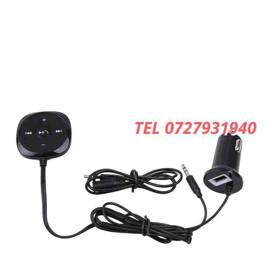 Car Kit Bluetooth Wireless Aux Cu Jack Cu Bricheta 2 X Usb