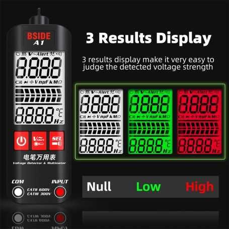 Multimetru digital, LCD, tester detector de tensiune - Bside A1