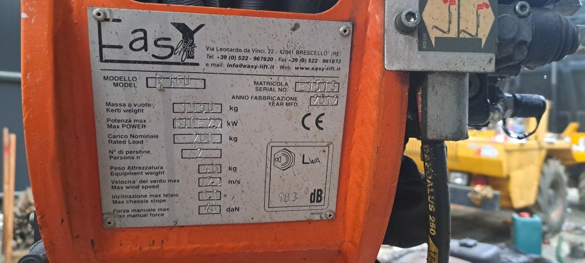 Nacela easy lift R160 2012 16m 2800 h schimb variante