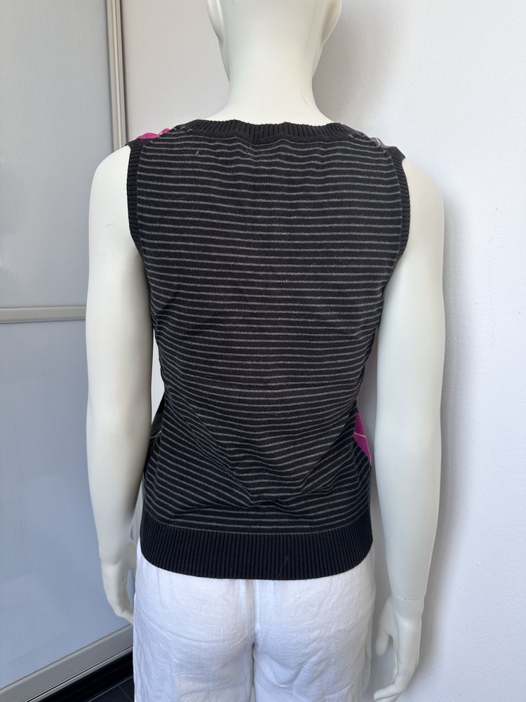 Дамски дънки Mom Stradivarius + елече Tommy Hilfiger