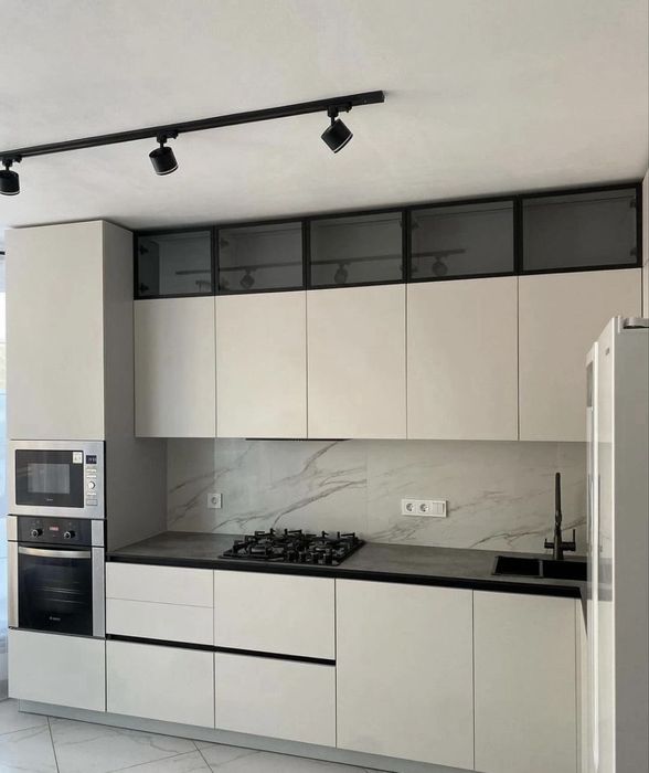 Кухонный Мебель Гарнитур Кухня Угловая Прямая Готовая Антресоль Шкафы