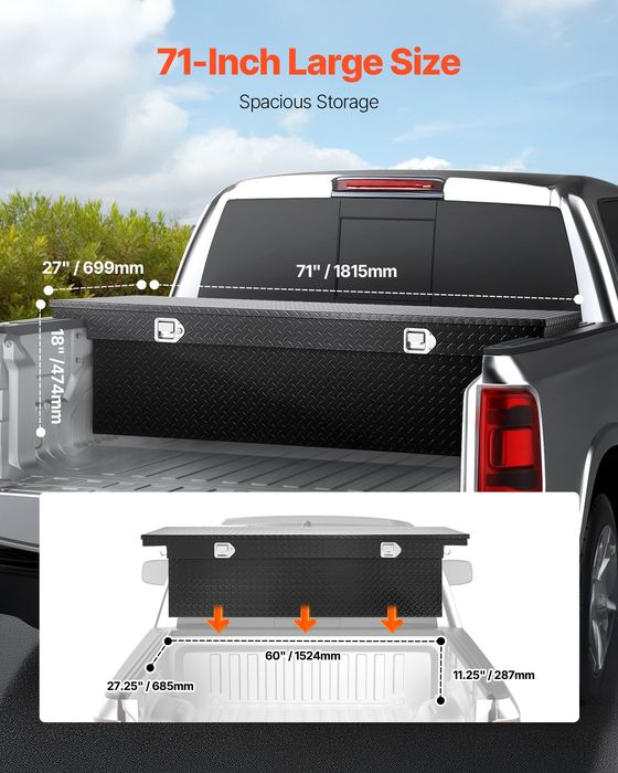 Cutie Aluminiu  pentru Camion,1803x685x457mm,Negru