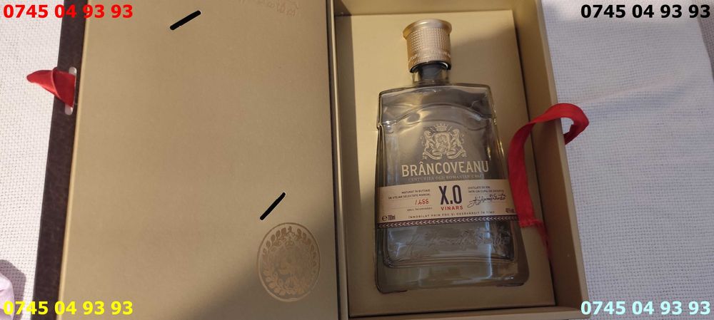 ambalaj cutie si sticla goala BRANCOVEANU XO