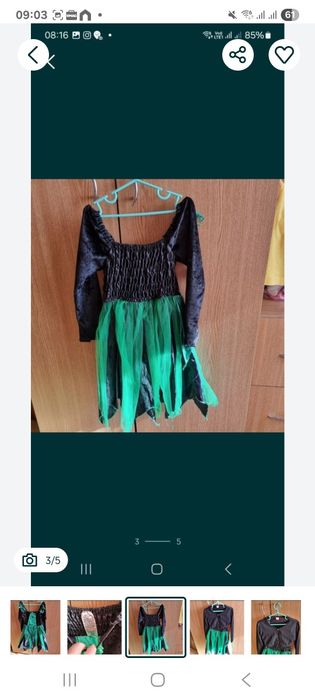 Rochita halloween varsta 4-5 ani +bolero bonus