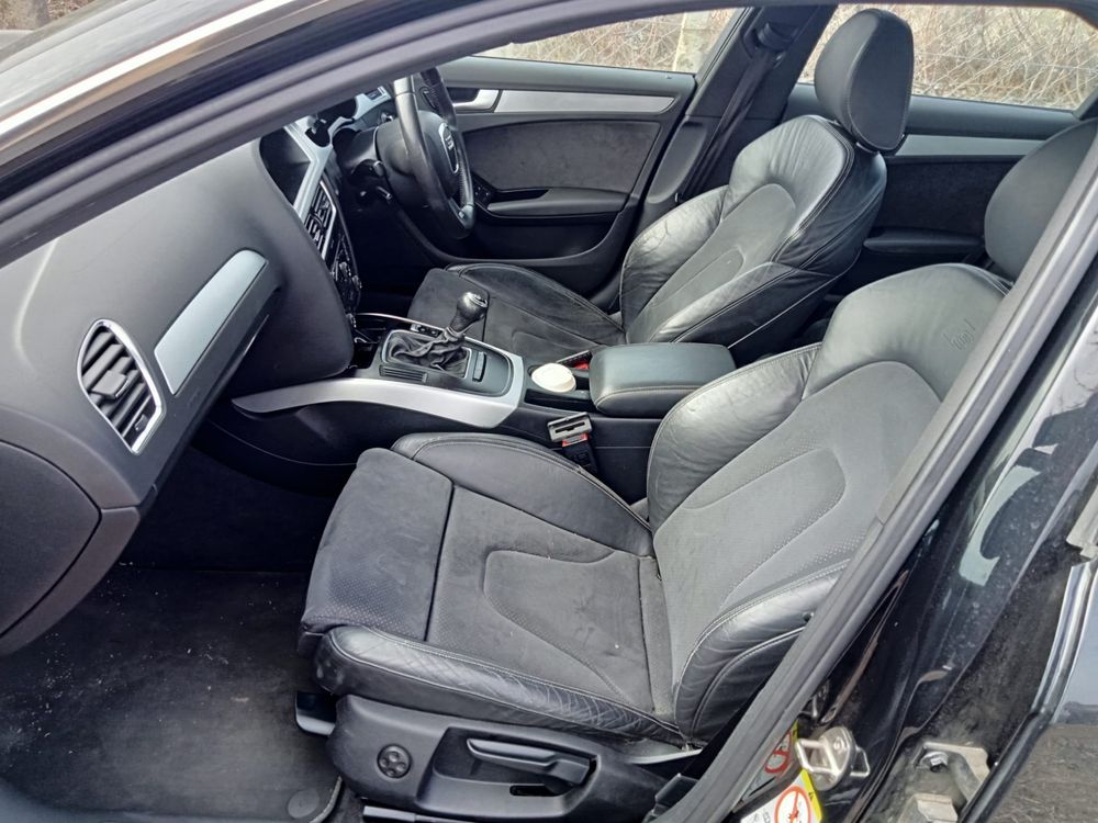 Interior scaune fete usi s-line plafon negru trapa audi a4 b8 sline